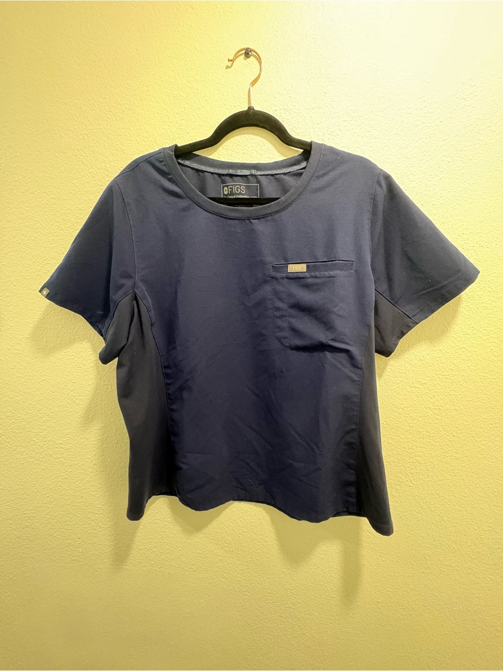 FIGS Eliza Slim Crew Neck Scrub Top Women’s XXL NAVY